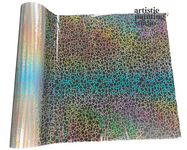 Pebbly hologram foil (transparent)