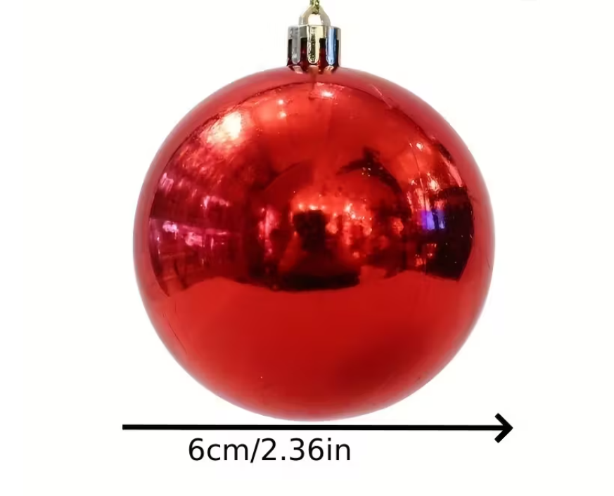 6 pieces christmas decorative balls selection
