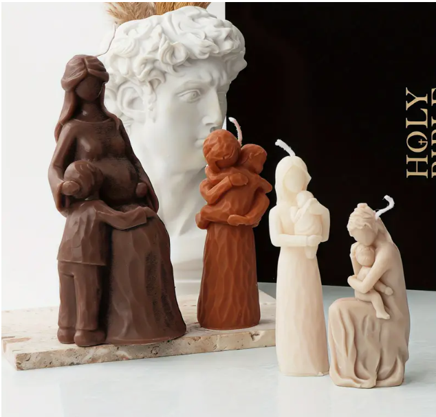 Mother and baby candle mold