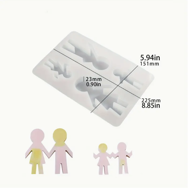 Family holding hands silicon mold