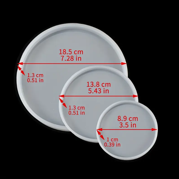 3 pieces round molds