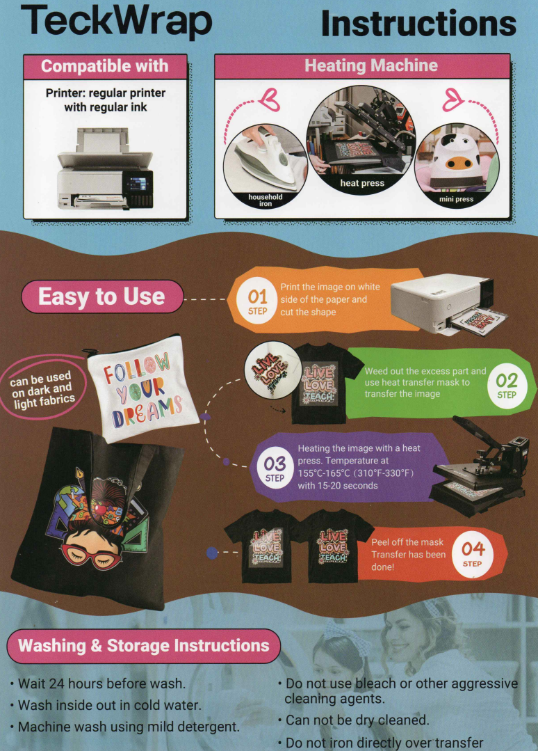 TeckWrap inkjet heat transfer paper