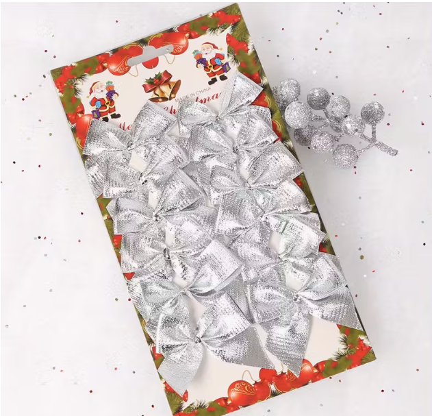 12 pieces christmas mini ribbons selection