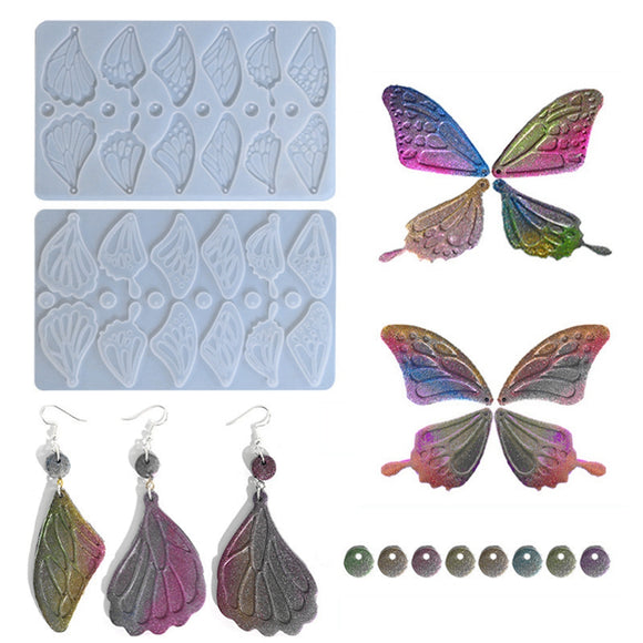 Butterfly wing and round pendant mold
