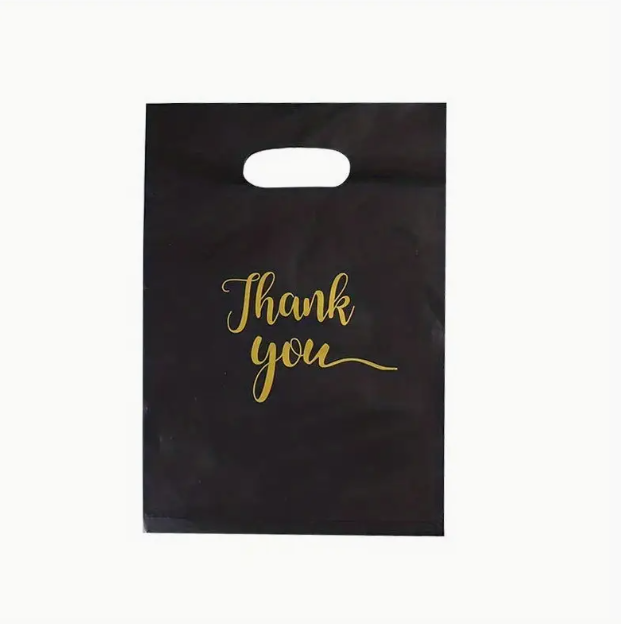 Medium black thank you bags