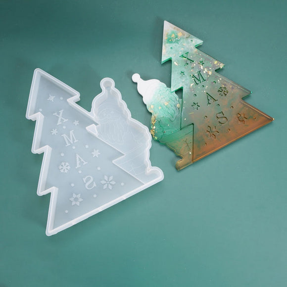 Christmas tree with Santa clause pendant mold