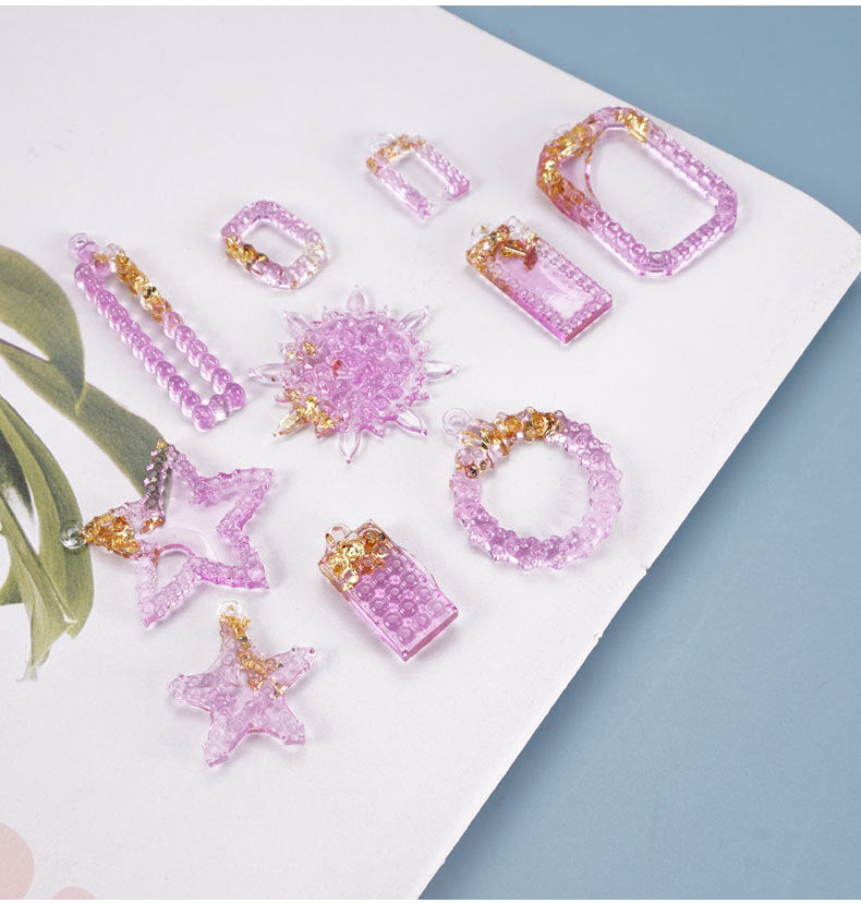 Mixed shapes pendants silicon mold