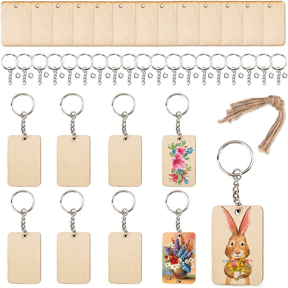 Sublimation wood keyring kit