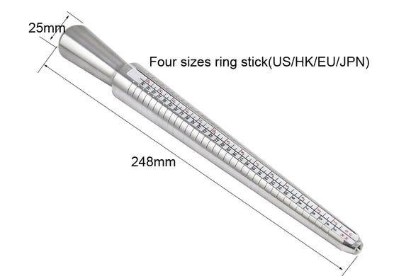 Silver ring sizer stick