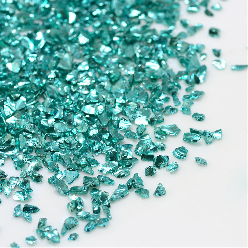 Chunky dark turquoise chips 20g