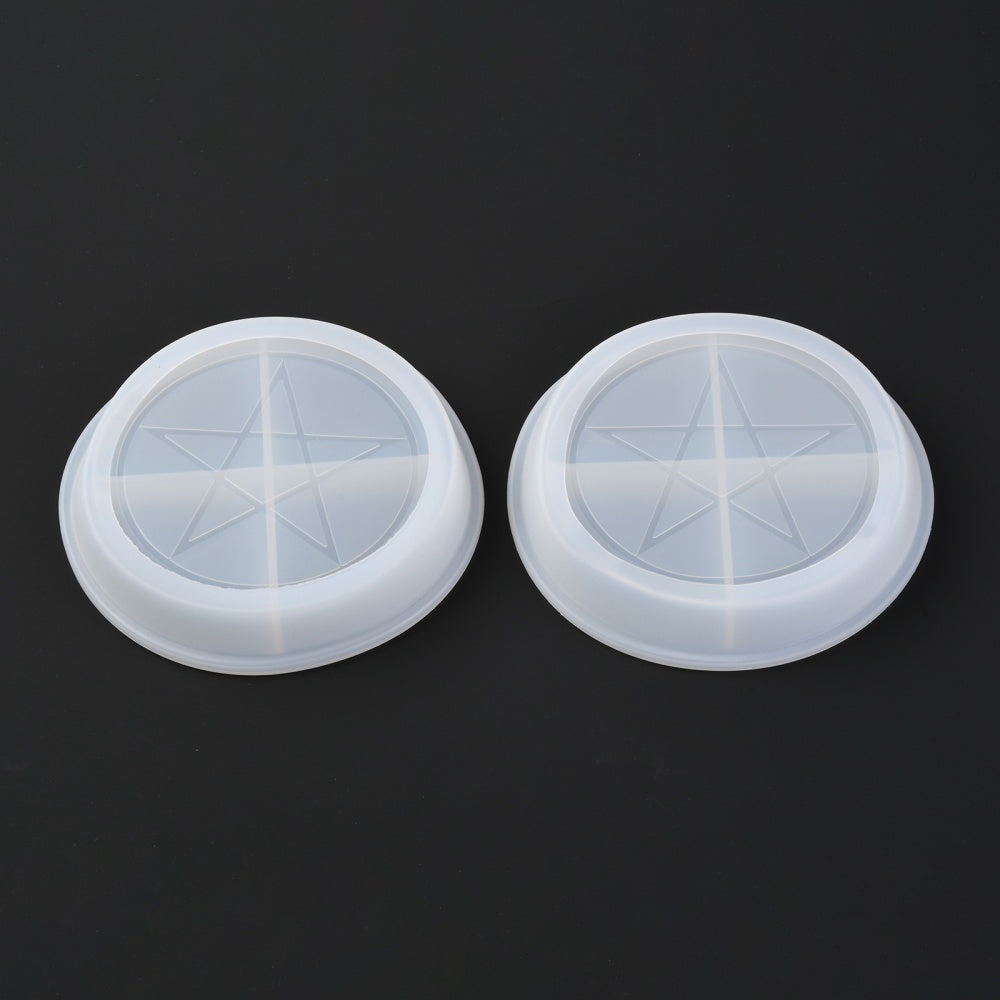 Trinket holder round with star pattern