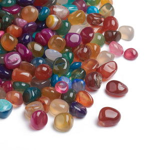 Natural gemstone tumbled beads (50g)