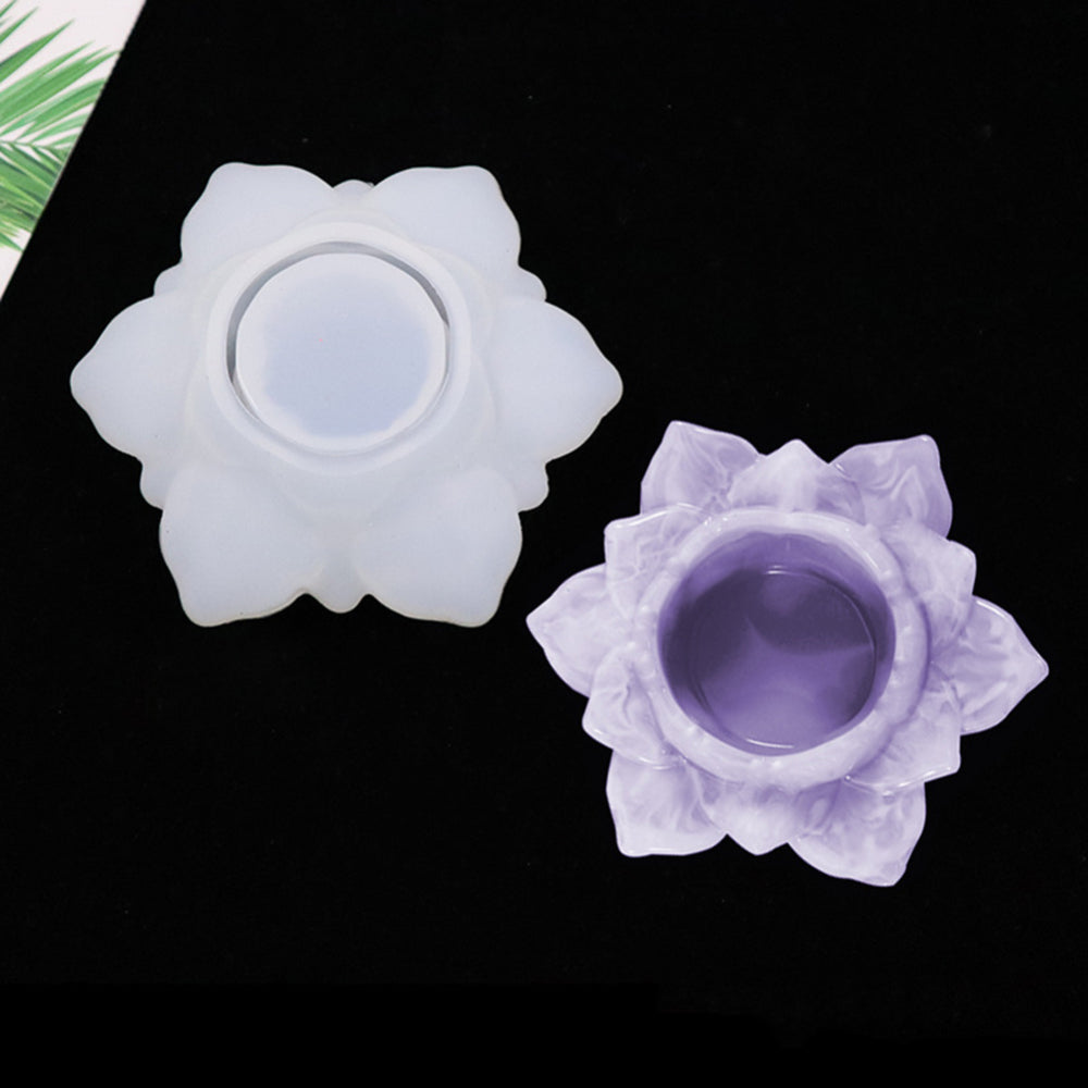 Lotus candle holder silicon mold range