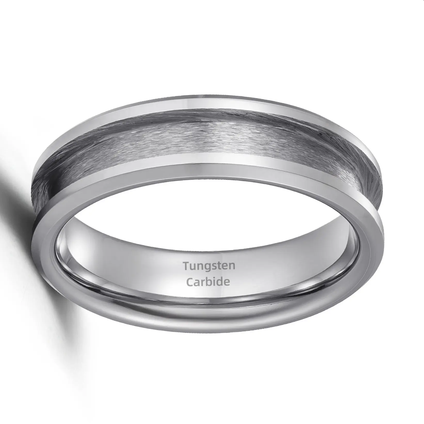Tungsten 8mm single channel inlay ring core