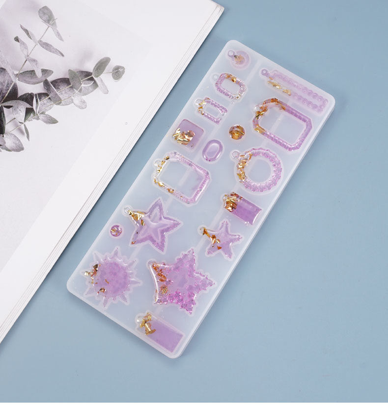 Mixed shapes pendants silicon mold