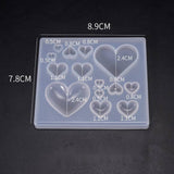 Heart jewellery mold: flat and rounded styles