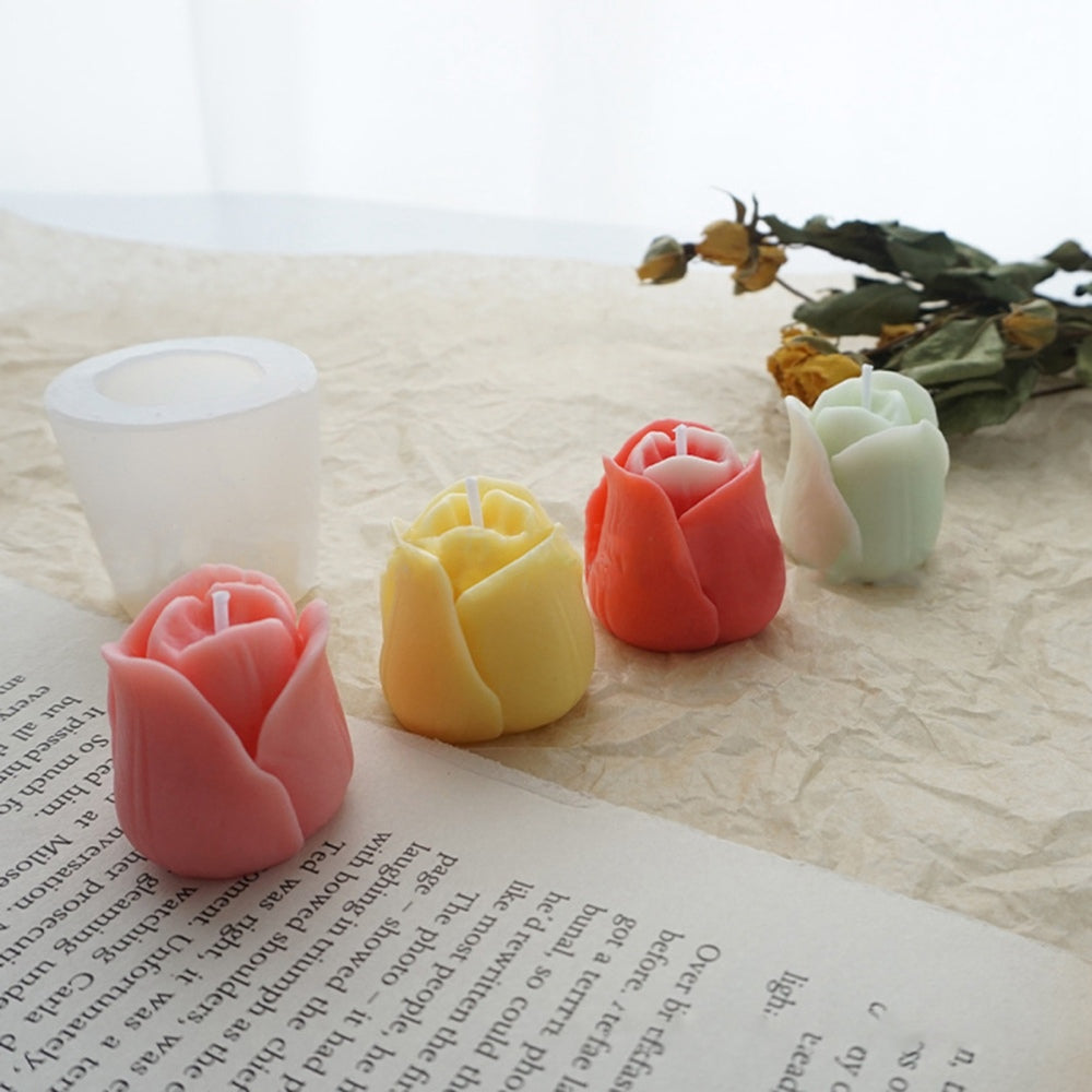 Tulip flower shaped candle silicon mold