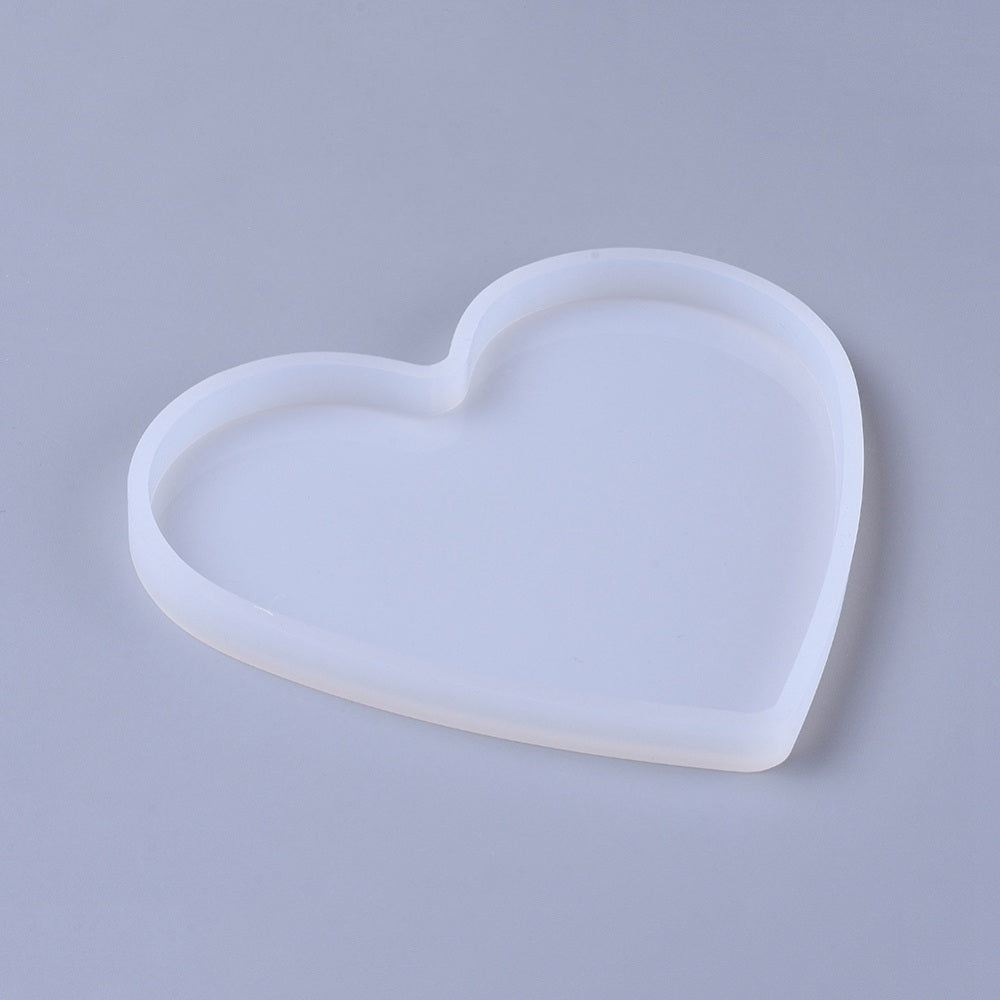 Rectangle, heart, square and flat round silicon molds set