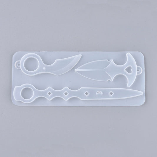 Knife self-defense keychain silicon mold