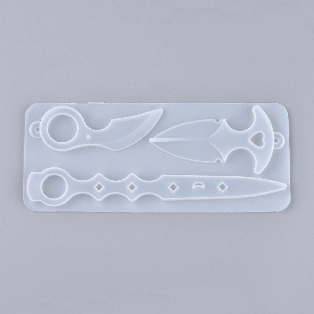 Knife self-defense keychain silicon mold
