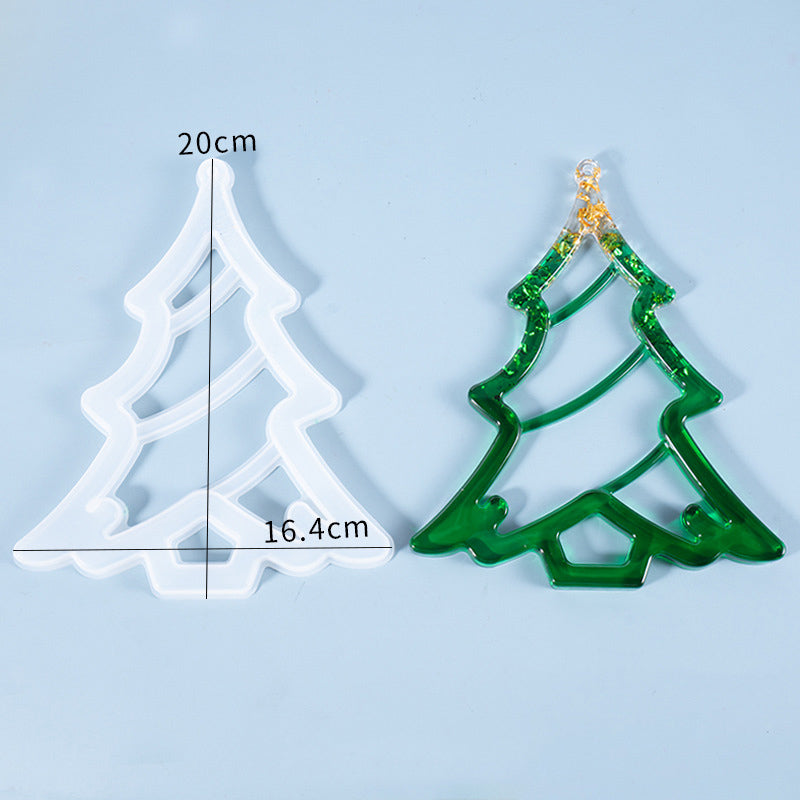 Hollow Christmas tree pendant silicon mold