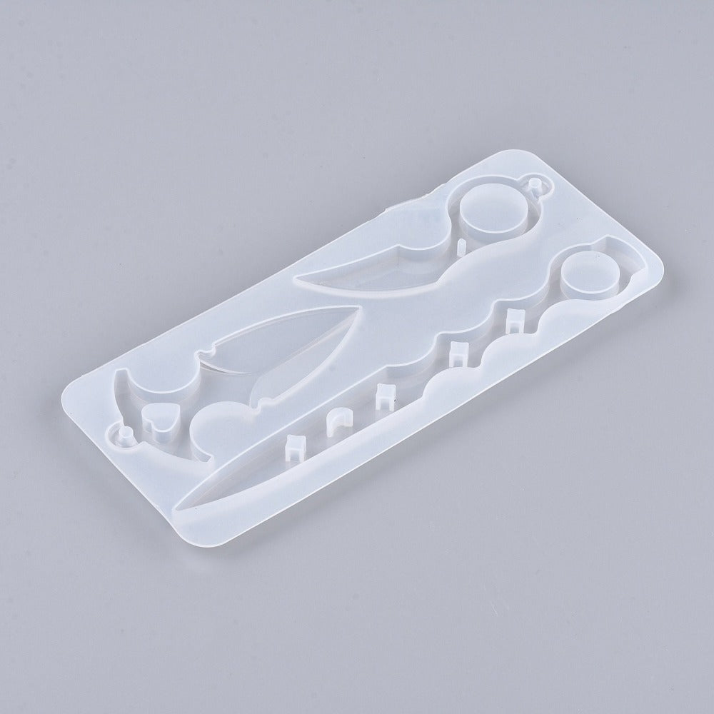 Knife self-defense keychain silicon mold