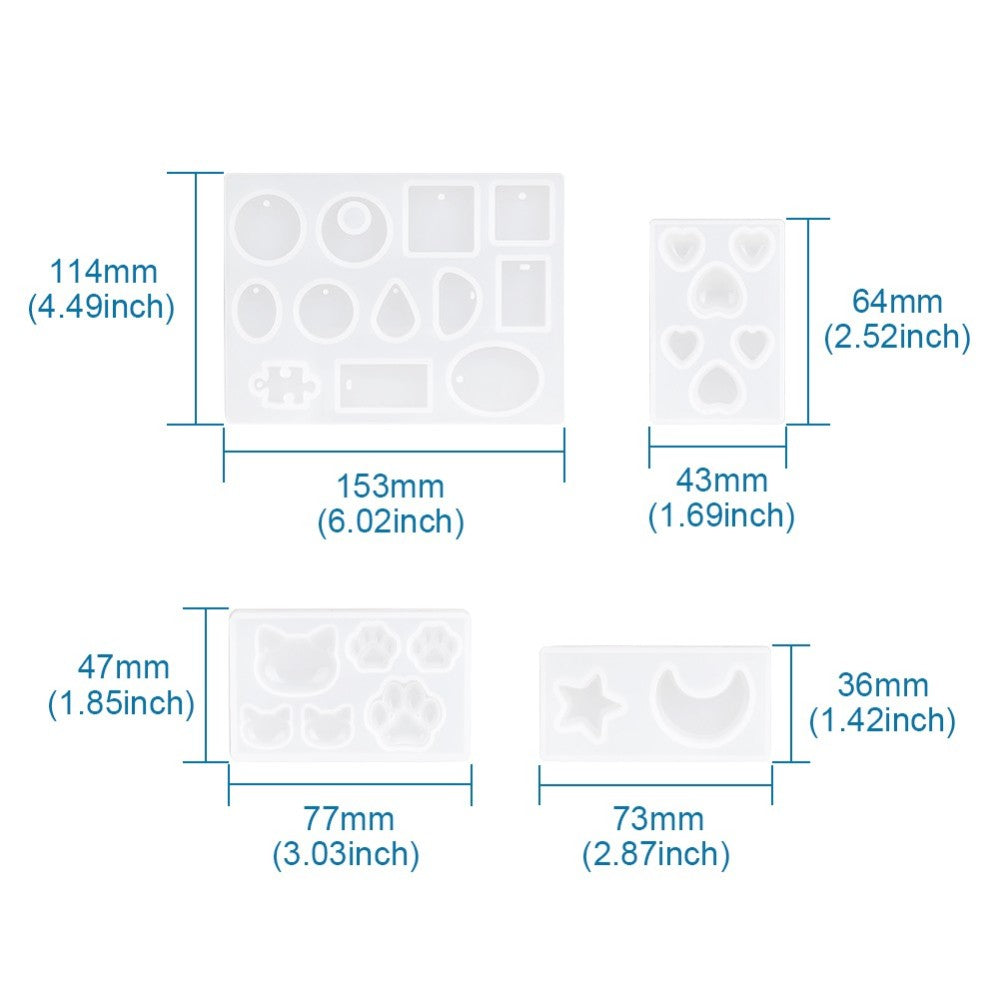 Mixed shapes silicon molds