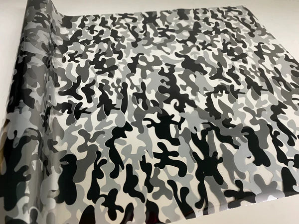 Camo black/silver foil