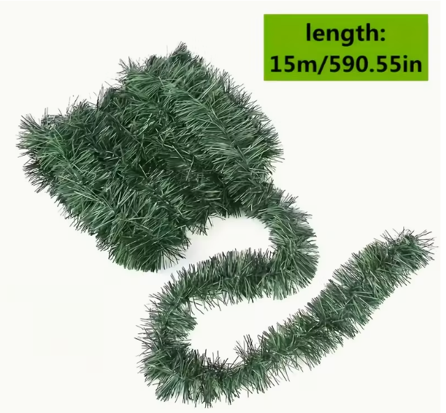 Green artificial garland selection