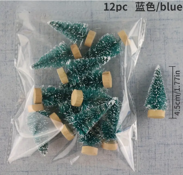 Miniature artificial Christmas trees selection
