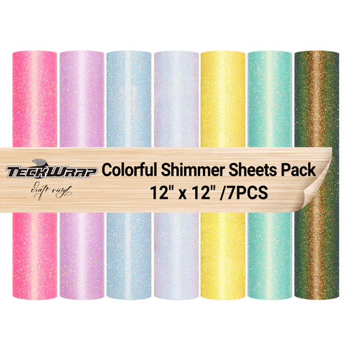 TeckWrap colourfull shimmer sheets pack (7 pieces)