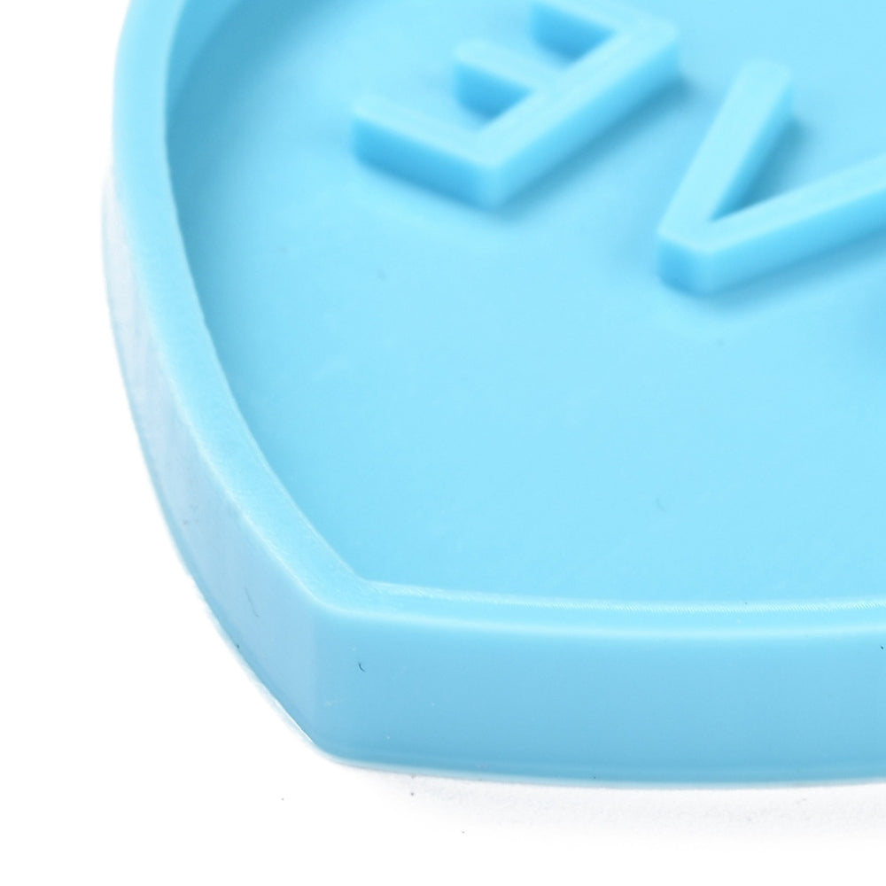 Heart with word love pendant silicon mold