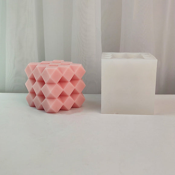 Cube candle and resin mold range