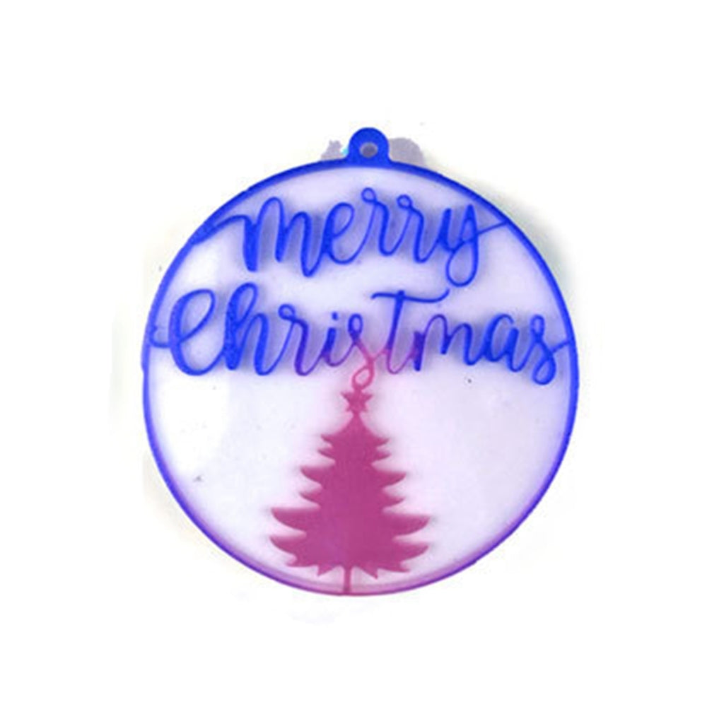 Christmas ball with word pendant silicone mold