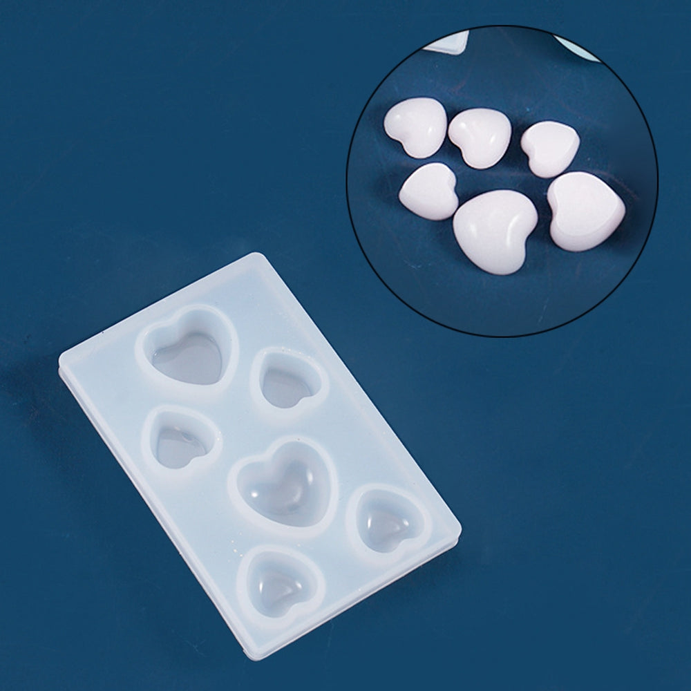Various sizes hearts shape silicon mold