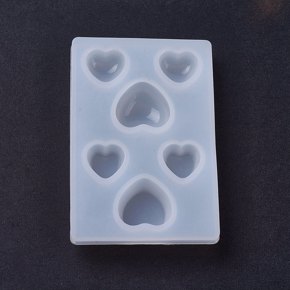 Various sizes hearts shape silicon mold