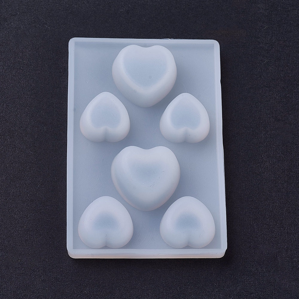 Various sizes hearts shape silicon mold
