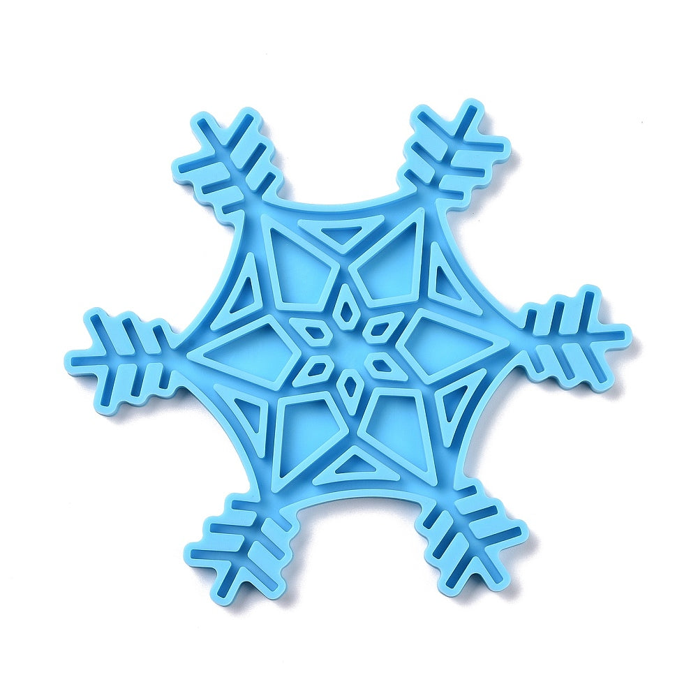 Hexagram snowflake deep sky-blue silicon mold