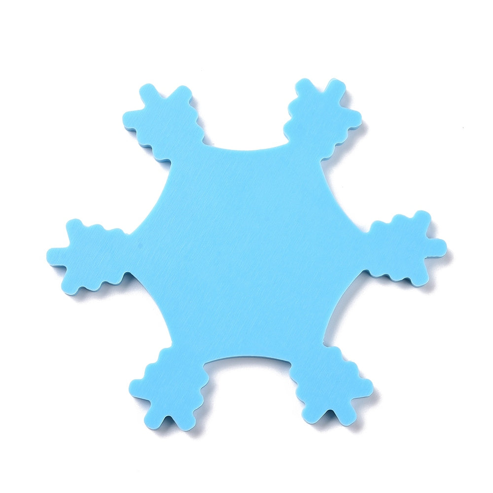 Hexagram snowflake deep sky-blue silicon mold
