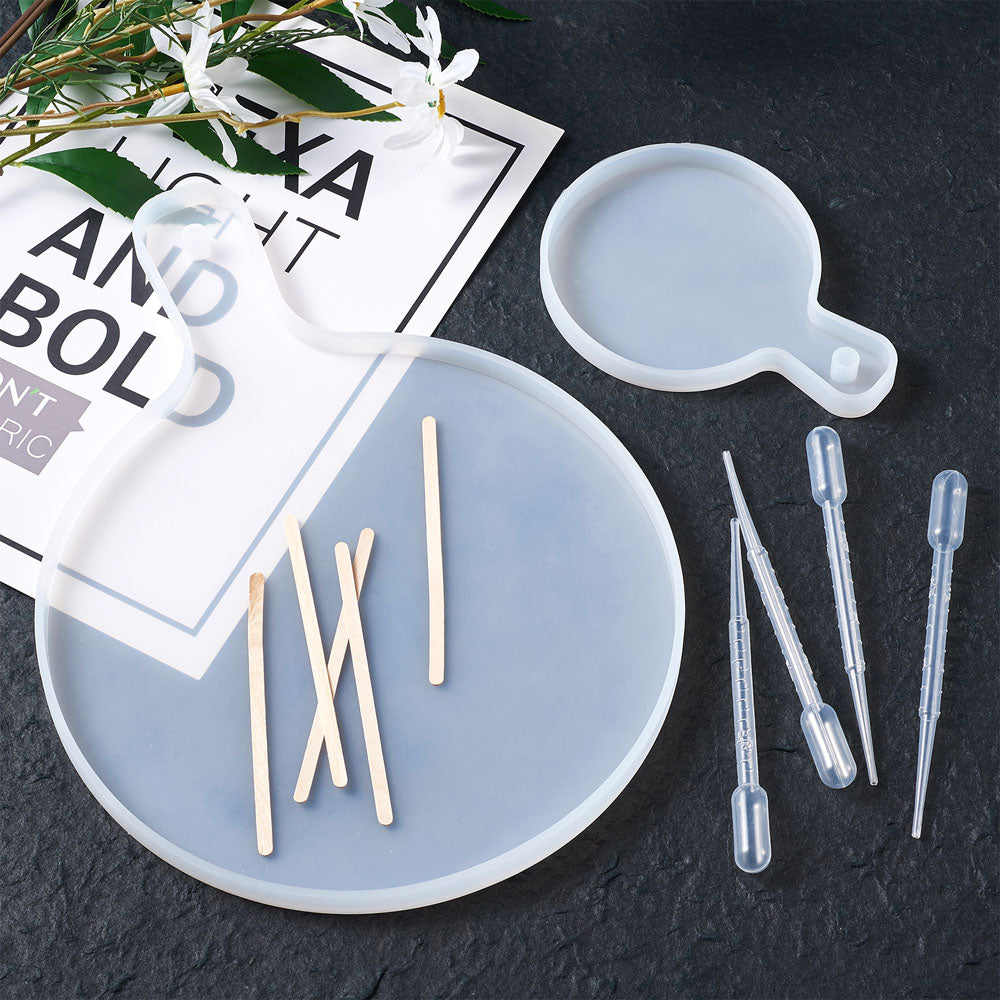 Round handle dinner plate silicon molds kit