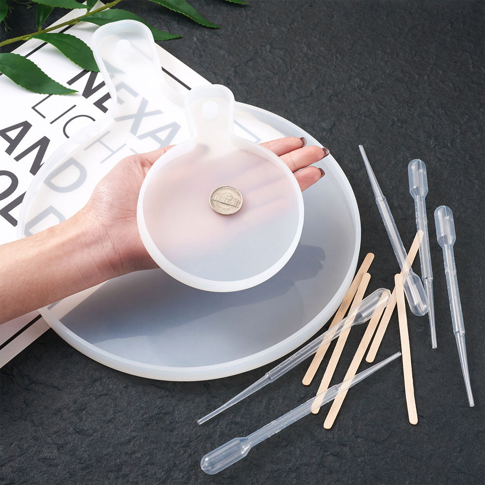 Round handle dinner plate silicon molds kit