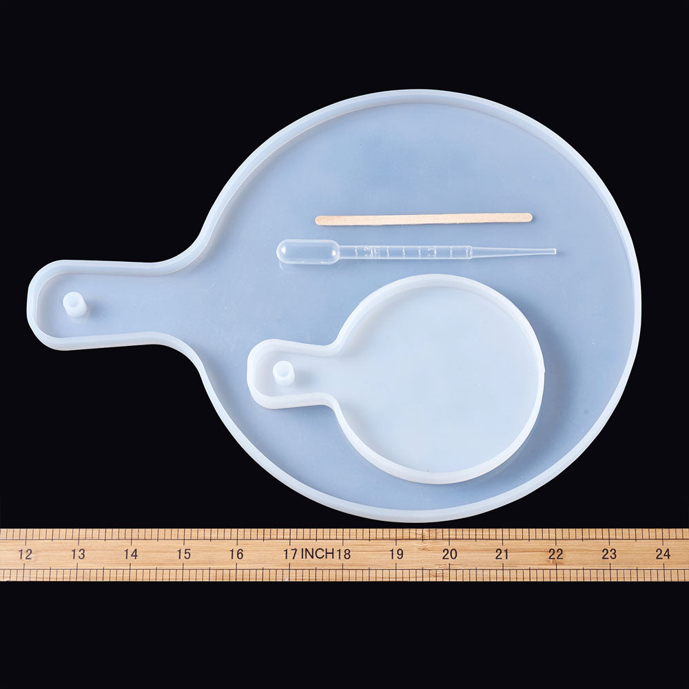 Round handle dinner plate silicon molds kit