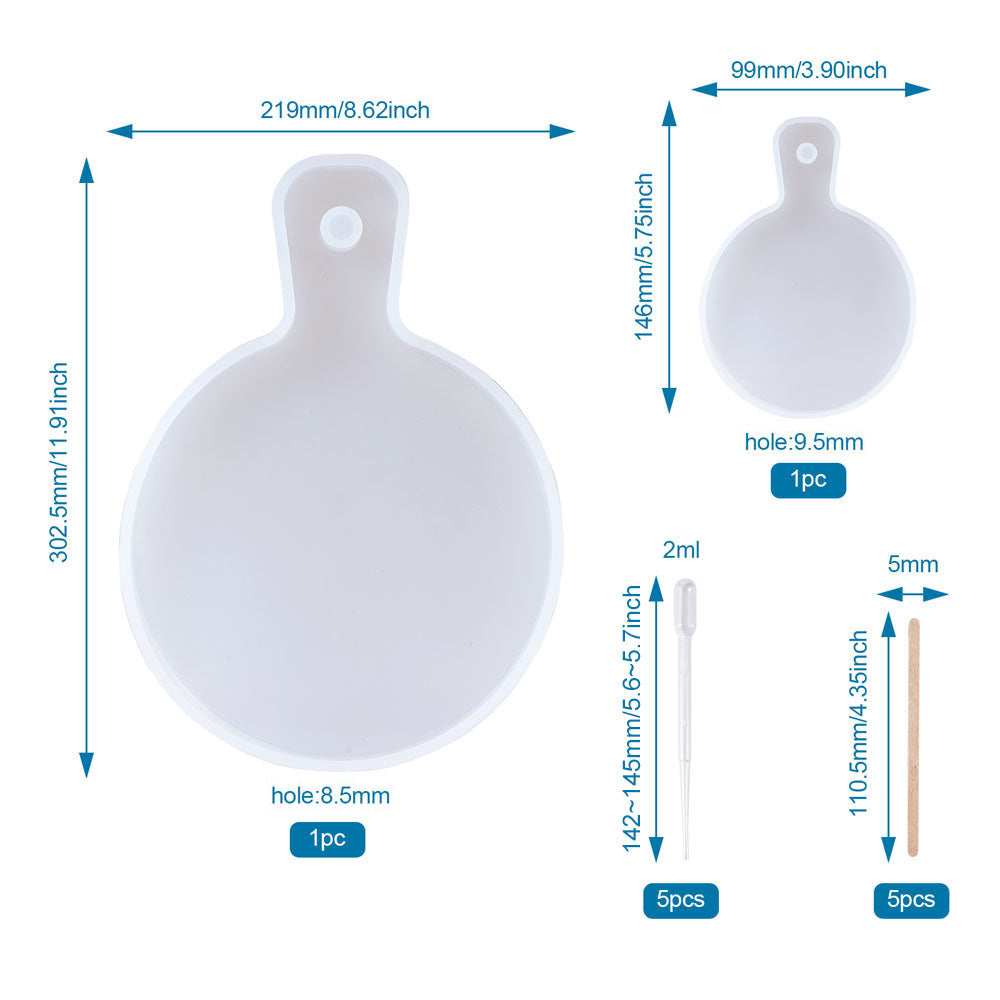 Round handle dinner plate silicon molds kit
