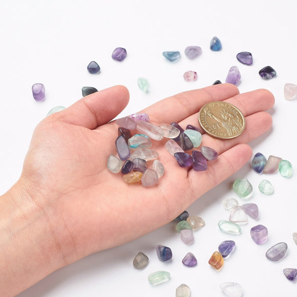 Natural gemstone chip beads range (50g)