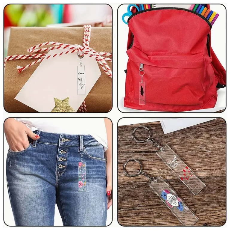 Acrylic blank keychain set range