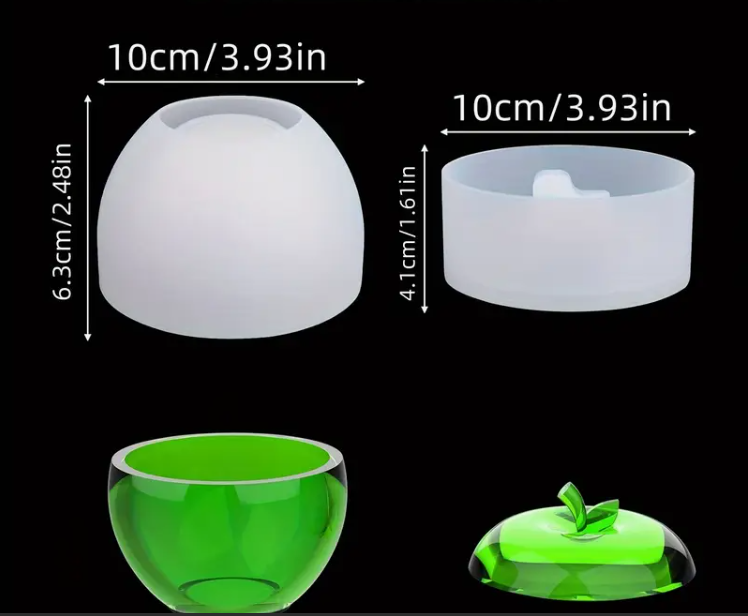 Apple jar mold with lid