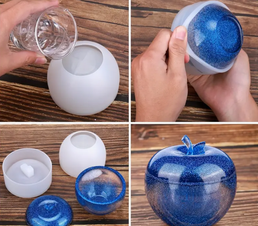 Apple jar mold with lid