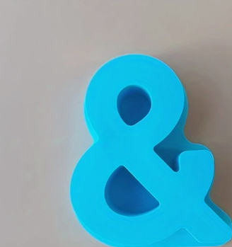 Blue small letter charm silicon mold
