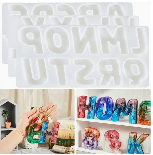 3 pieces large alphabets molds