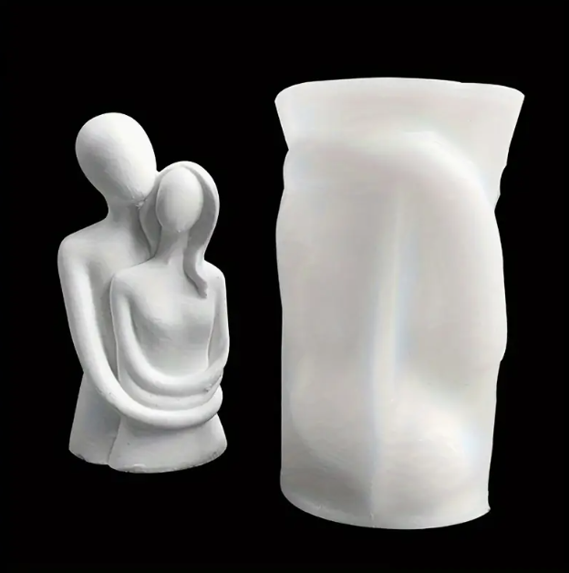 Silicon couple candle mold